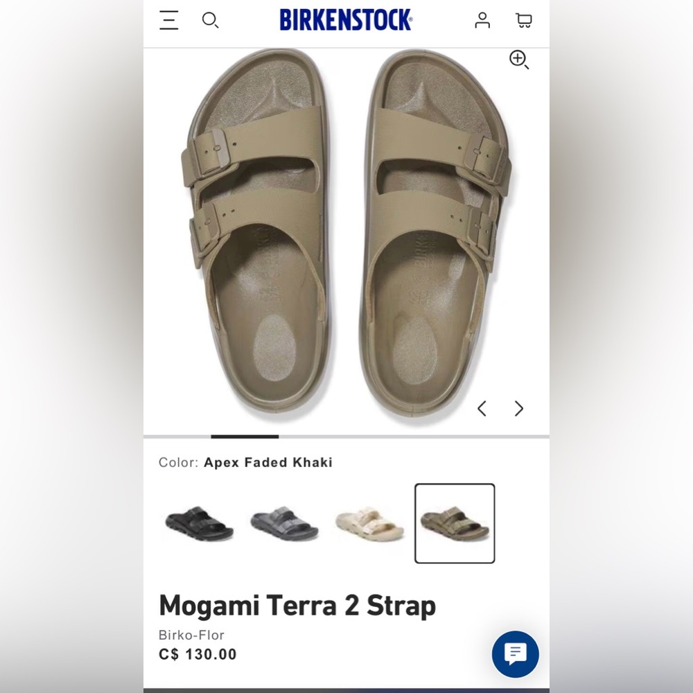 Birkenstock Mogami Terra Sandals in Khaki